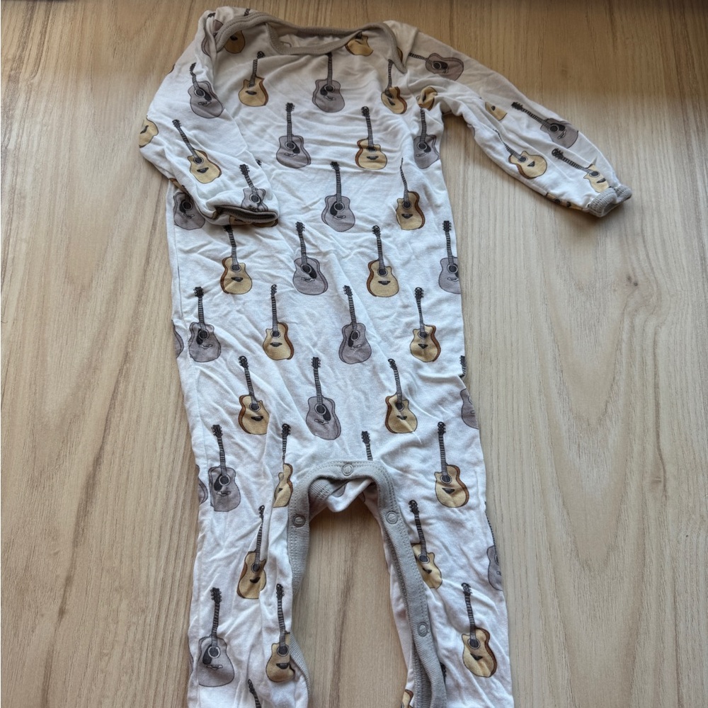 Musical Guitar Print Kids Bodysuit